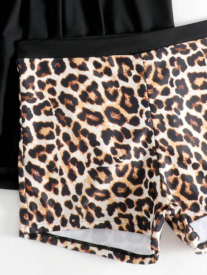 LuxeWave Leopard Print Tummy-Control Tankini