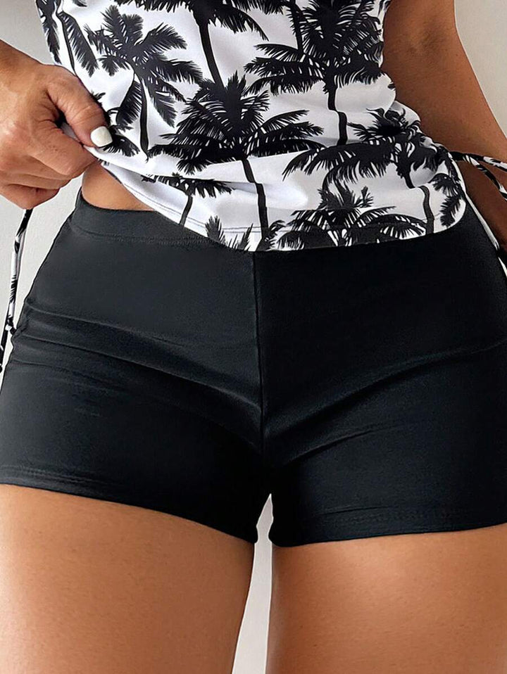 Tropique | Palm Tree Print Tummy Control Tankini