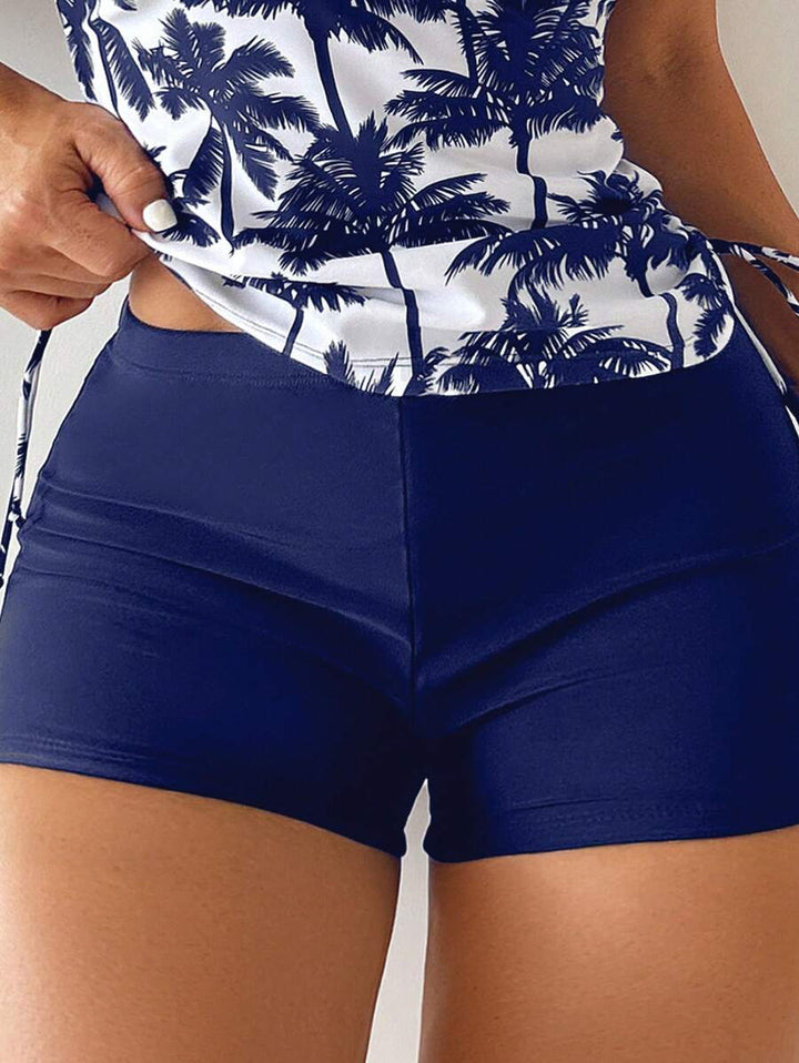 Tropique | Palm Tree Print Tummy Control Tankini