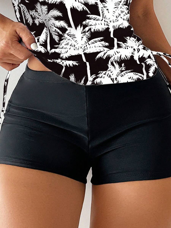 Tropique | Palm Tree Print Tummy Control Tankini