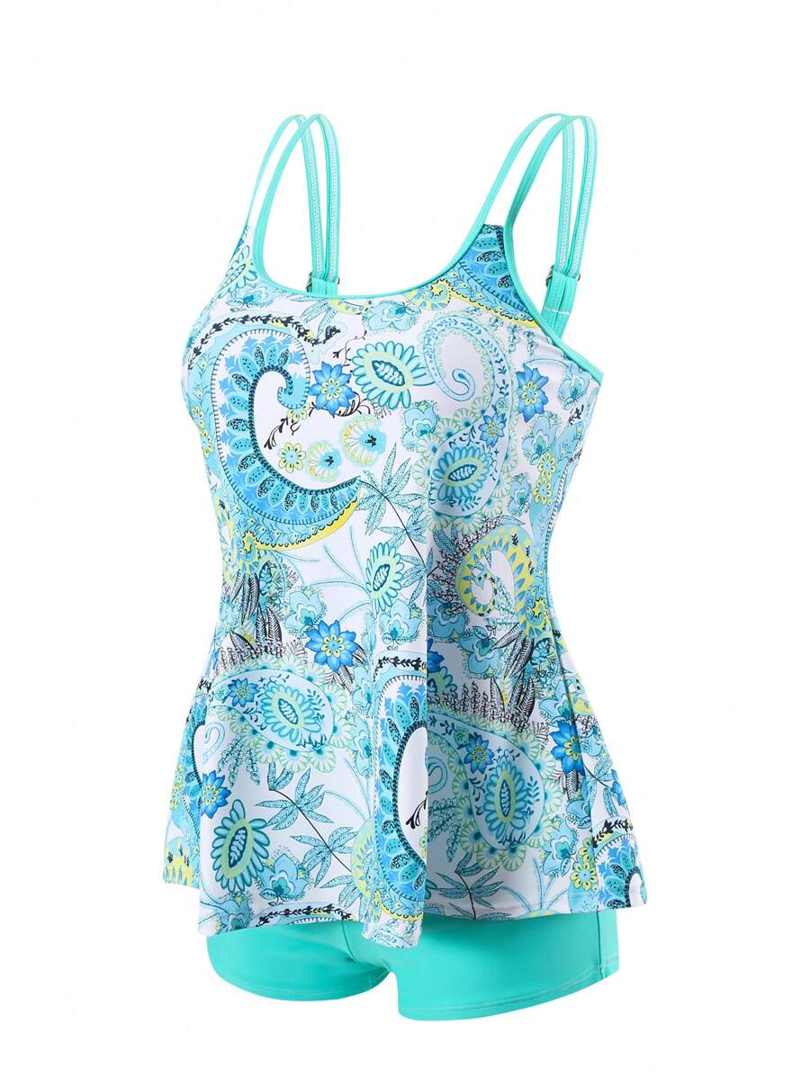 Breeze | Paisley Print Tummy-Control Cami Set