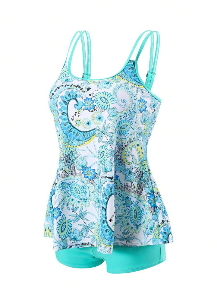 Breeze | Paisley Print Tummy-Control Cami Set