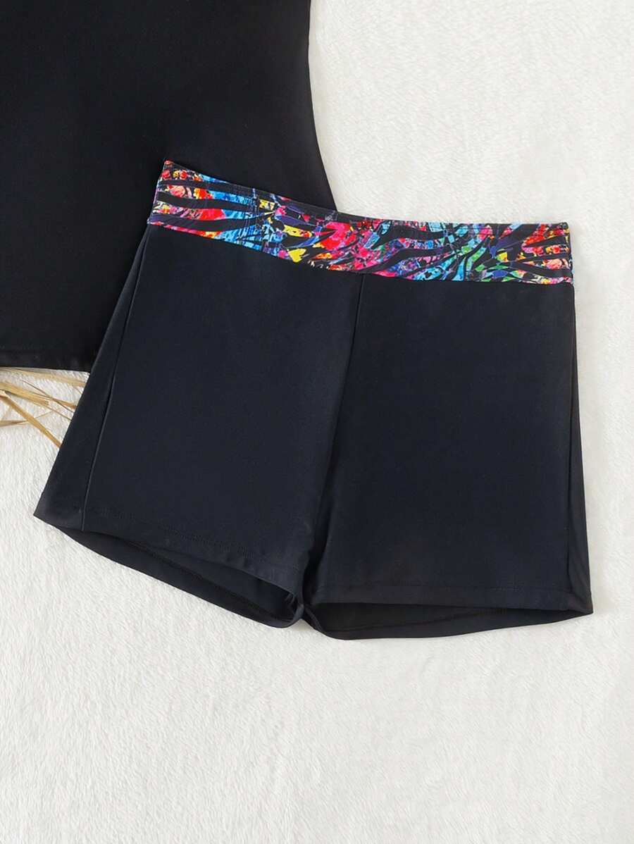 Lush Floral Tummy-Contouring Swim Set