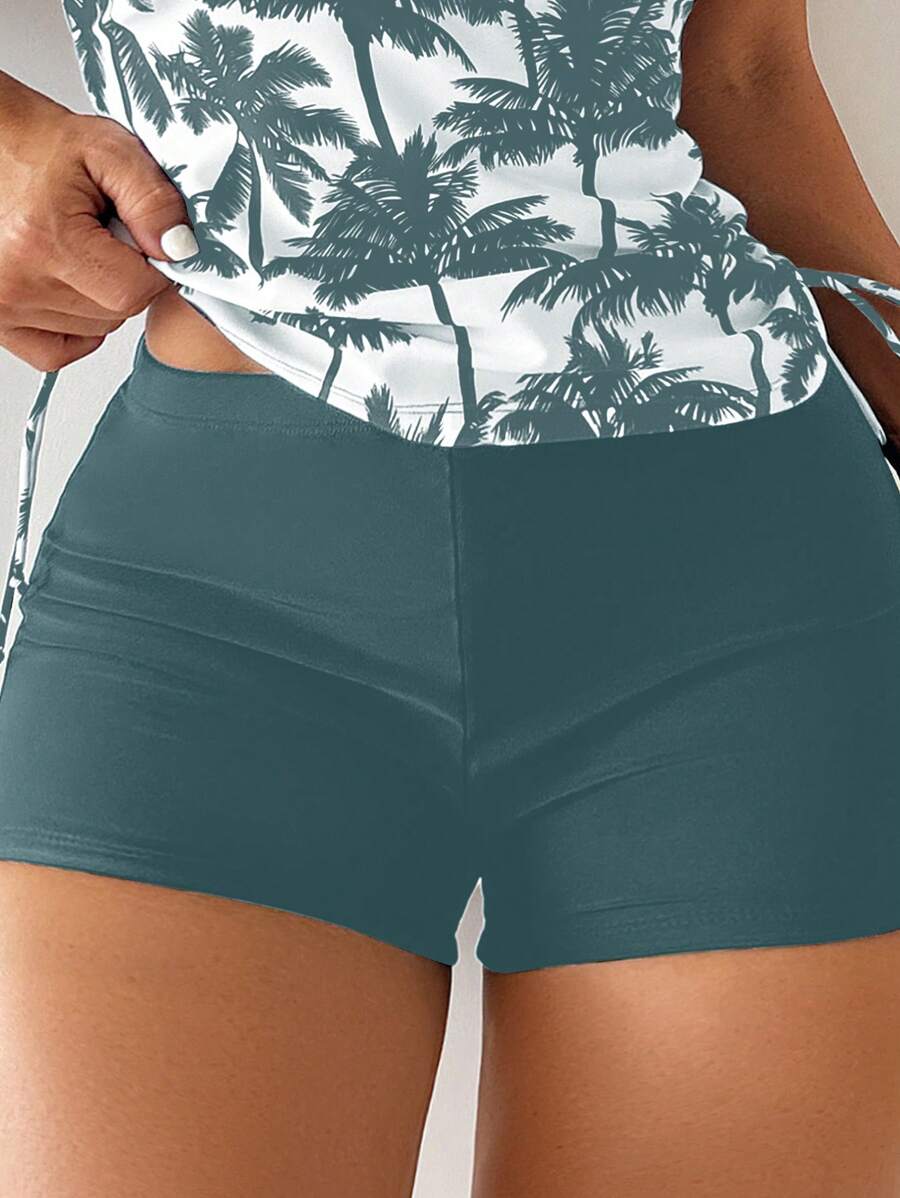 Tropique | Palm Tree Print Tummy Control Tankini