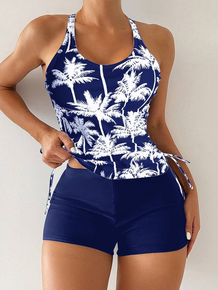Tropique | Palm Tree Print Tummy Control Tankini
