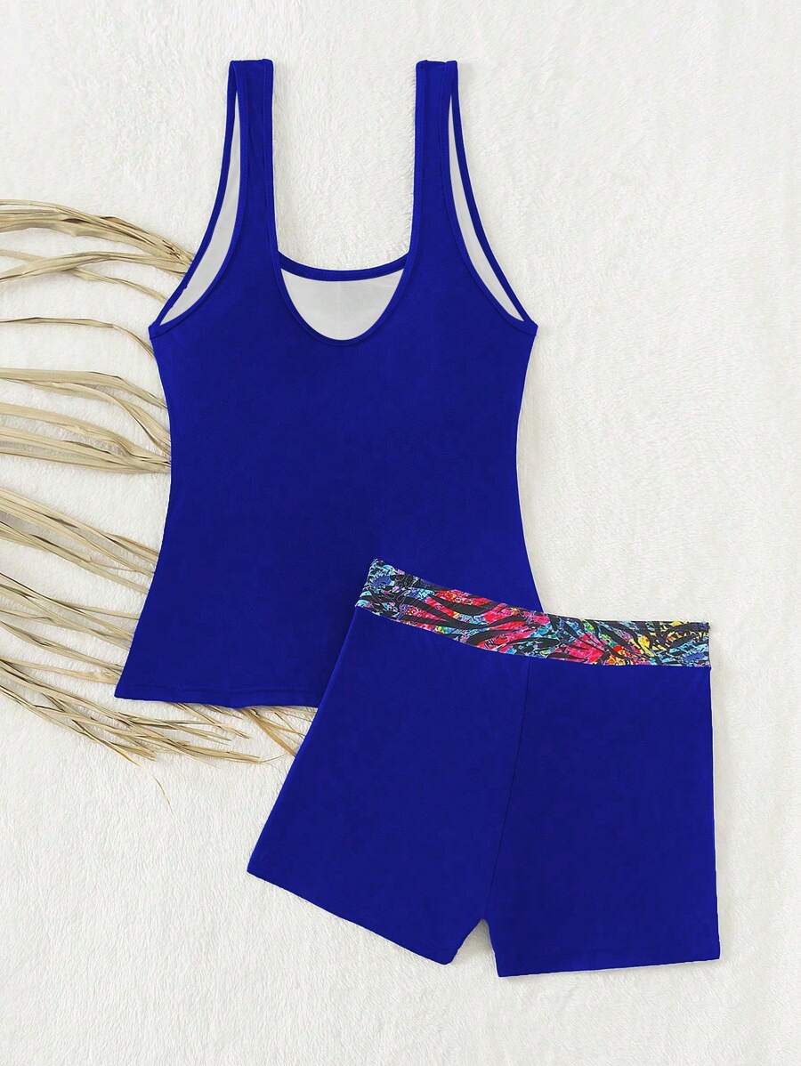 Lush Floral Tummy-Contouring Swim Set