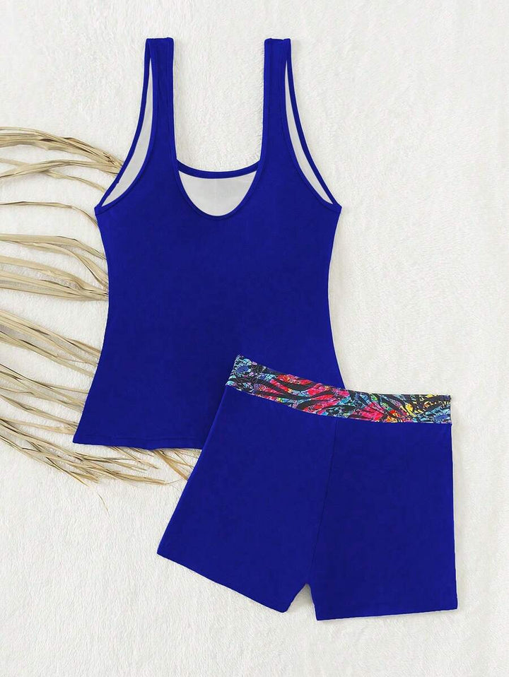 Lush Floral Tummy-Contouring Swim Set