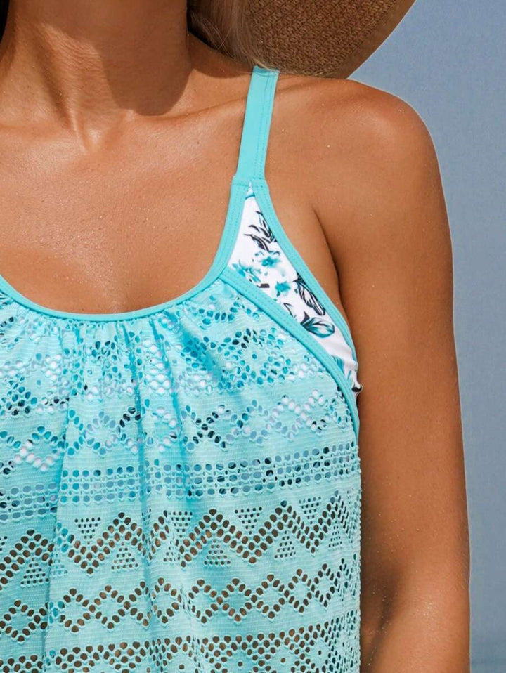Coastal Floral Tummy Control Tankini