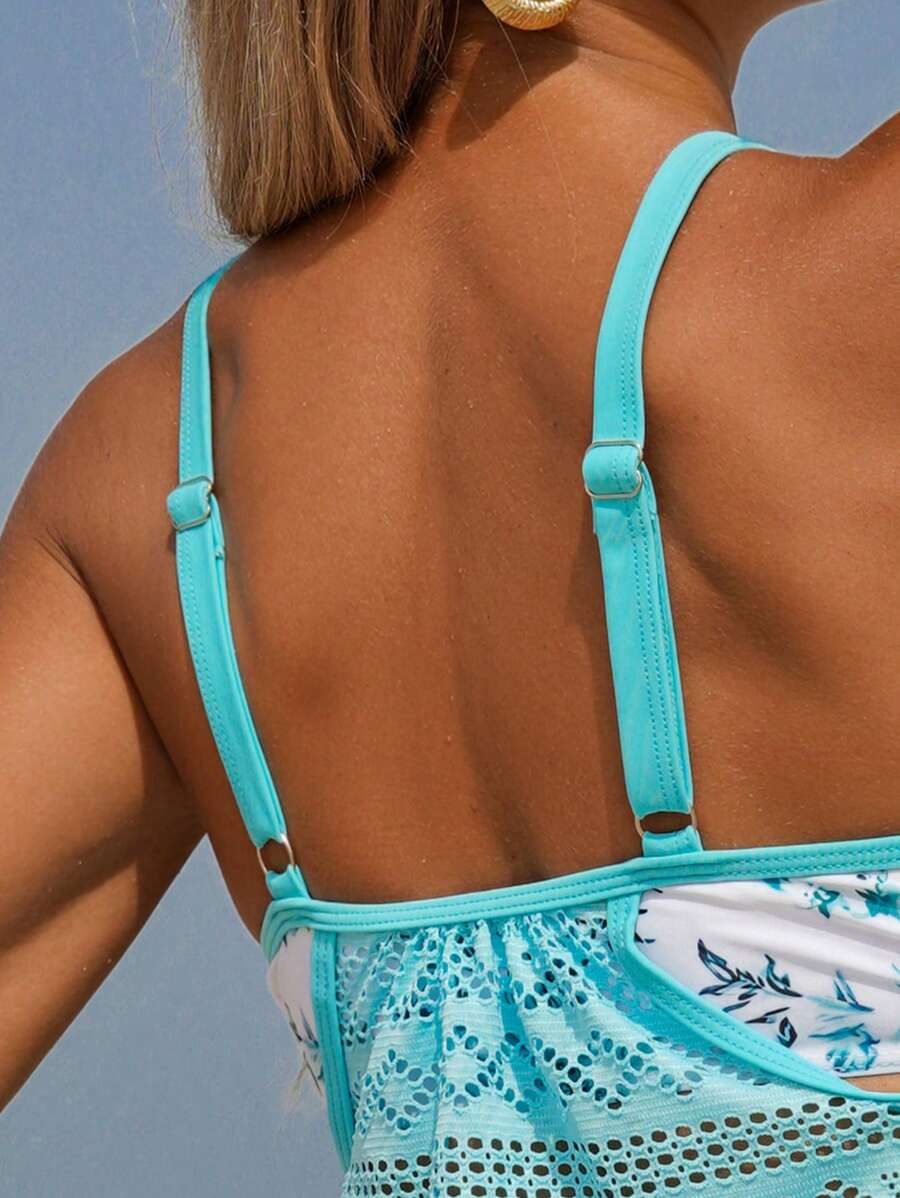 Coastal Floral Tummy Control Tankini