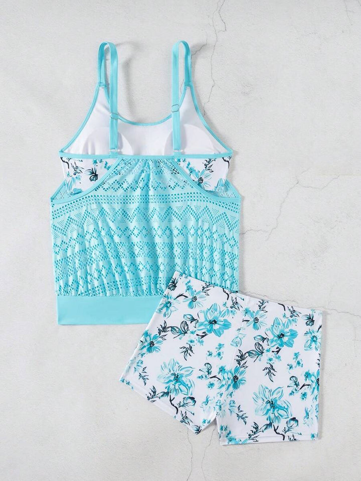 Coastal Floral Tummy Control Tankini