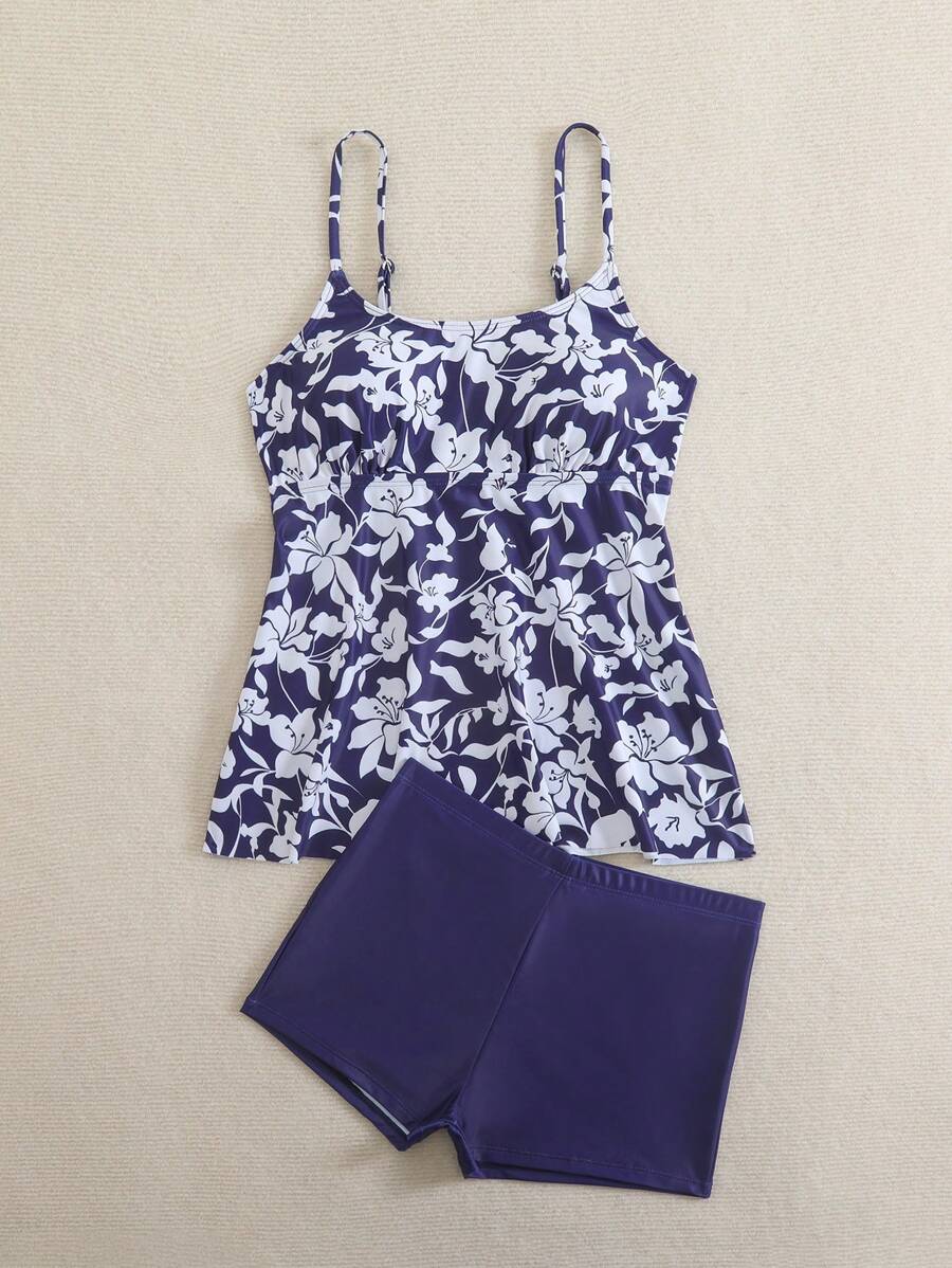 Floral Tummy Control Tankini by Breezy