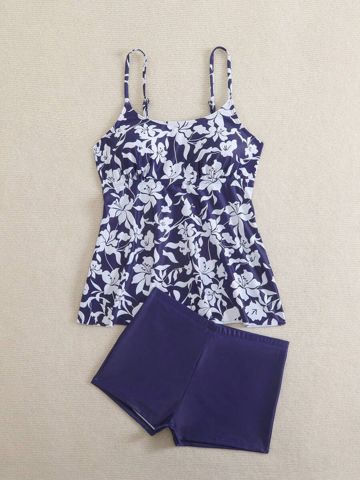 Floral Tummy Control Tankini by Breezy