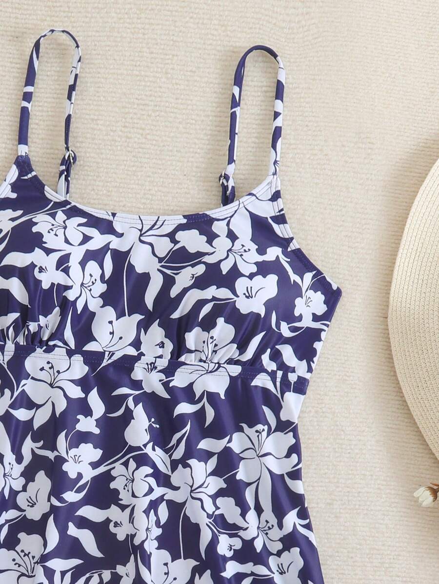 Floral Tummy Control Tankini by Breezy