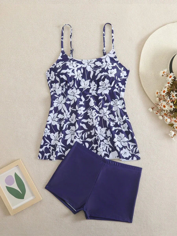 Floral Tummy Control Tankini by Breezy