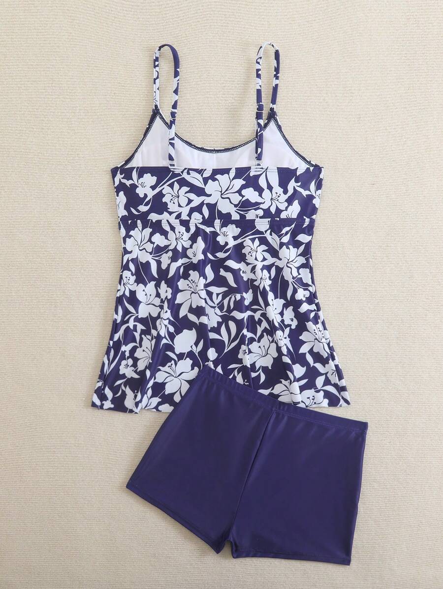 Floral Tummy Control Tankini by Breezy
