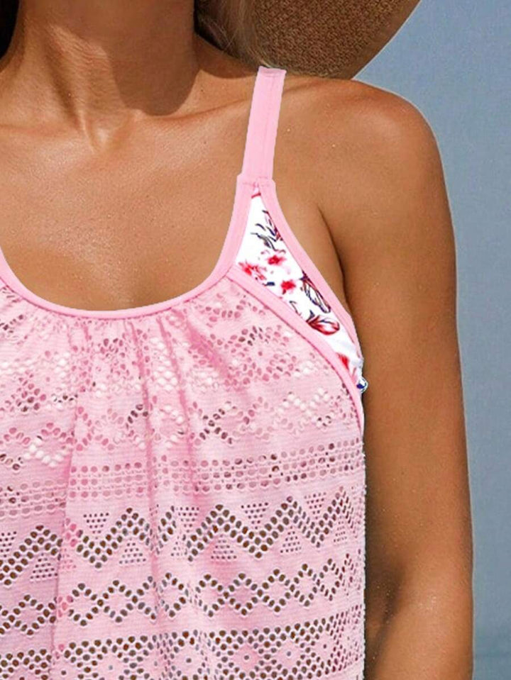 Coastal Floral Tummy Control Tankini