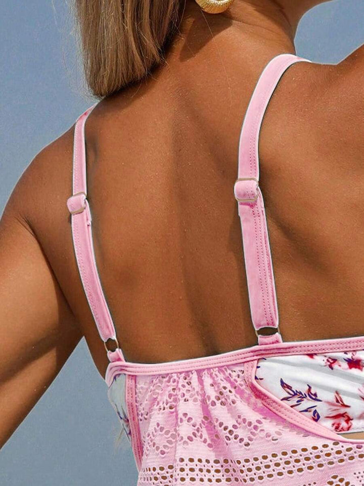 Coastal Floral Tummy Control Tankini