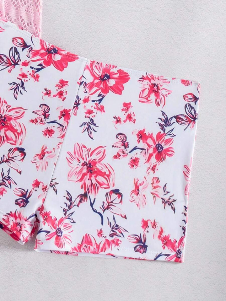 Coastal Floral Tummy Control Tankini