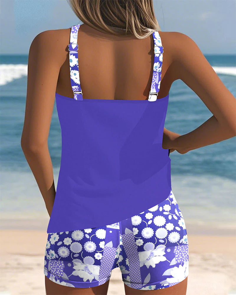 Solara | Two-Piece Swimsuit with Boxer Bottoms