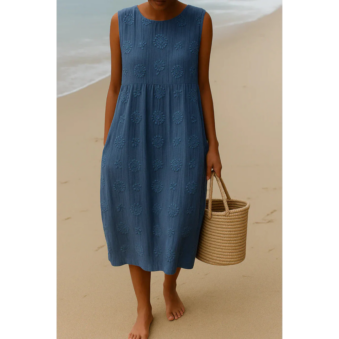 Elira | Embroidered Dress of Natural Grace