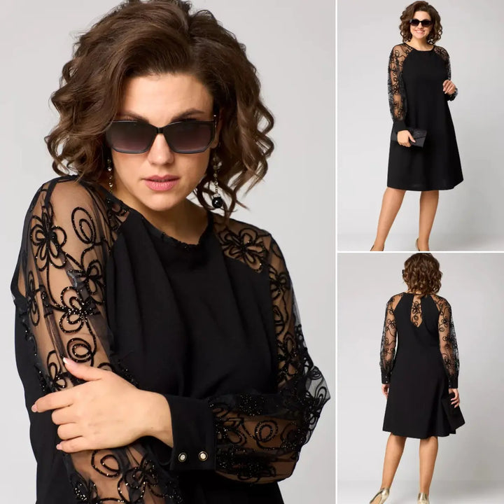 Lidia™ | Timeless Lace Sleeve Dress