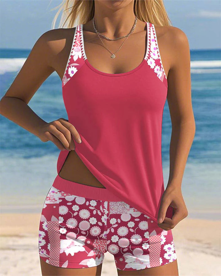 Solara | Two-Piece Swimsuit with Boxer Bottoms