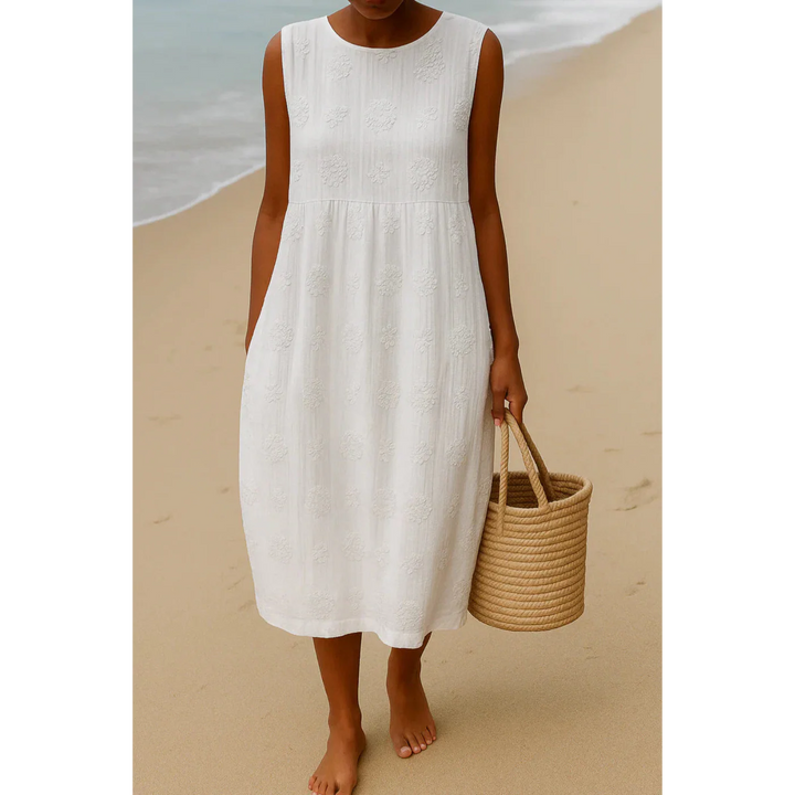 Elira | Embroidered Dress of Natural Grace