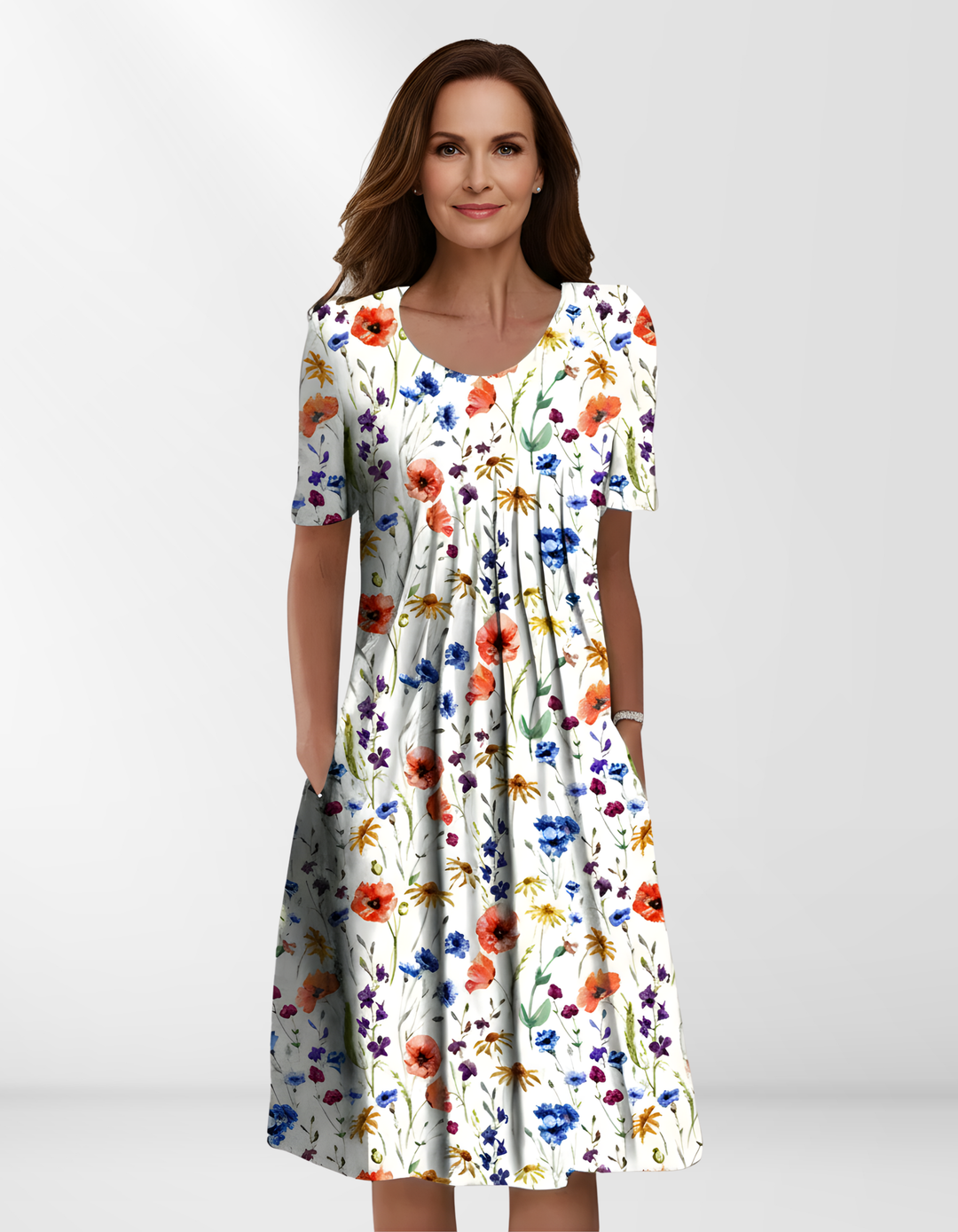 Chic Floral Print Casual Dress