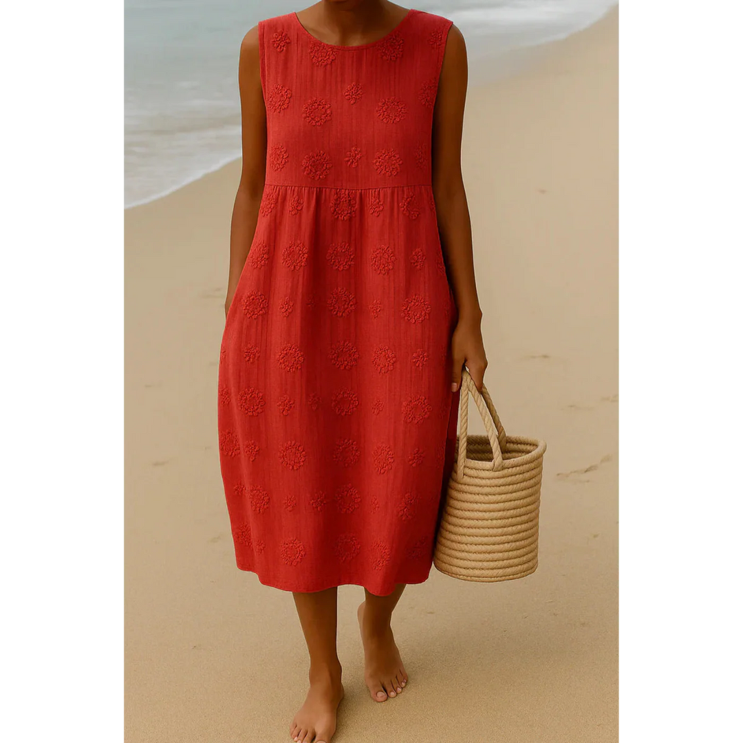 Elira | Embroidered Dress of Natural Grace