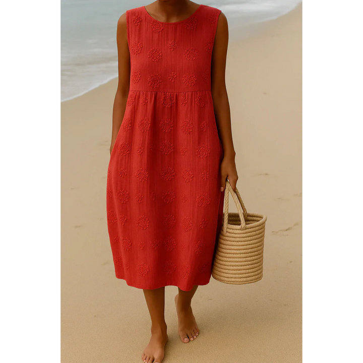 Elira | Embroidered Dress of Natural Grace