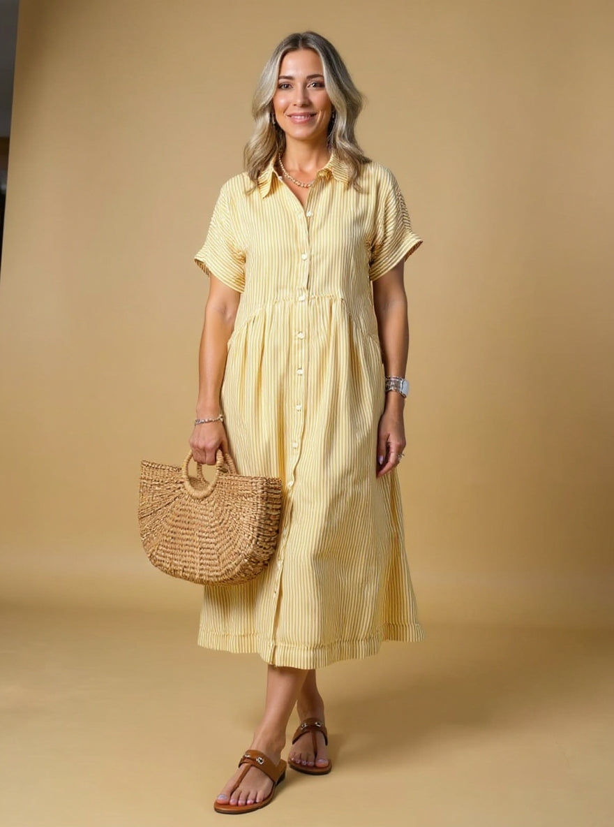 Cassie | Striking Striped Dress