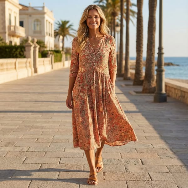 V-Neck Elegance: Harlow Dress