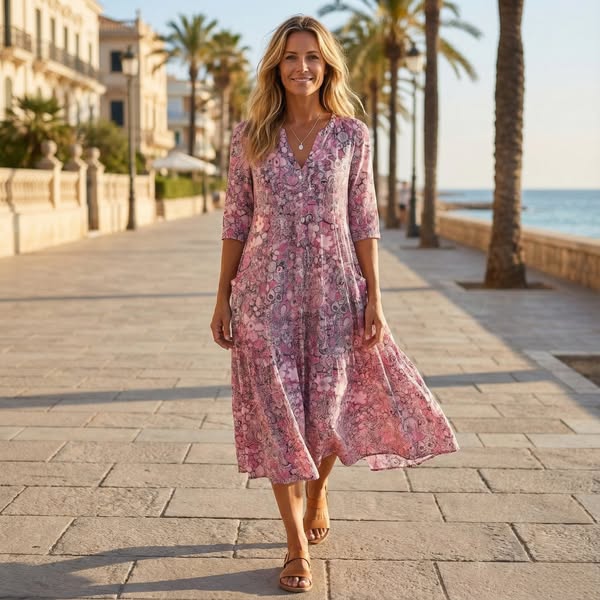 V-Neck Elegance: Harlow Dress