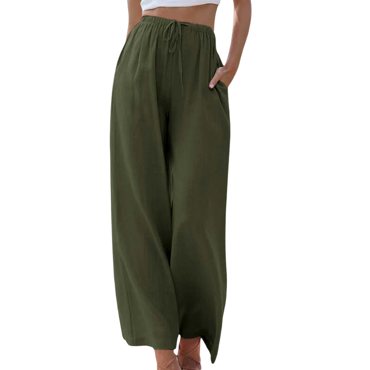 Verde | Elegant cotton/linen trousers