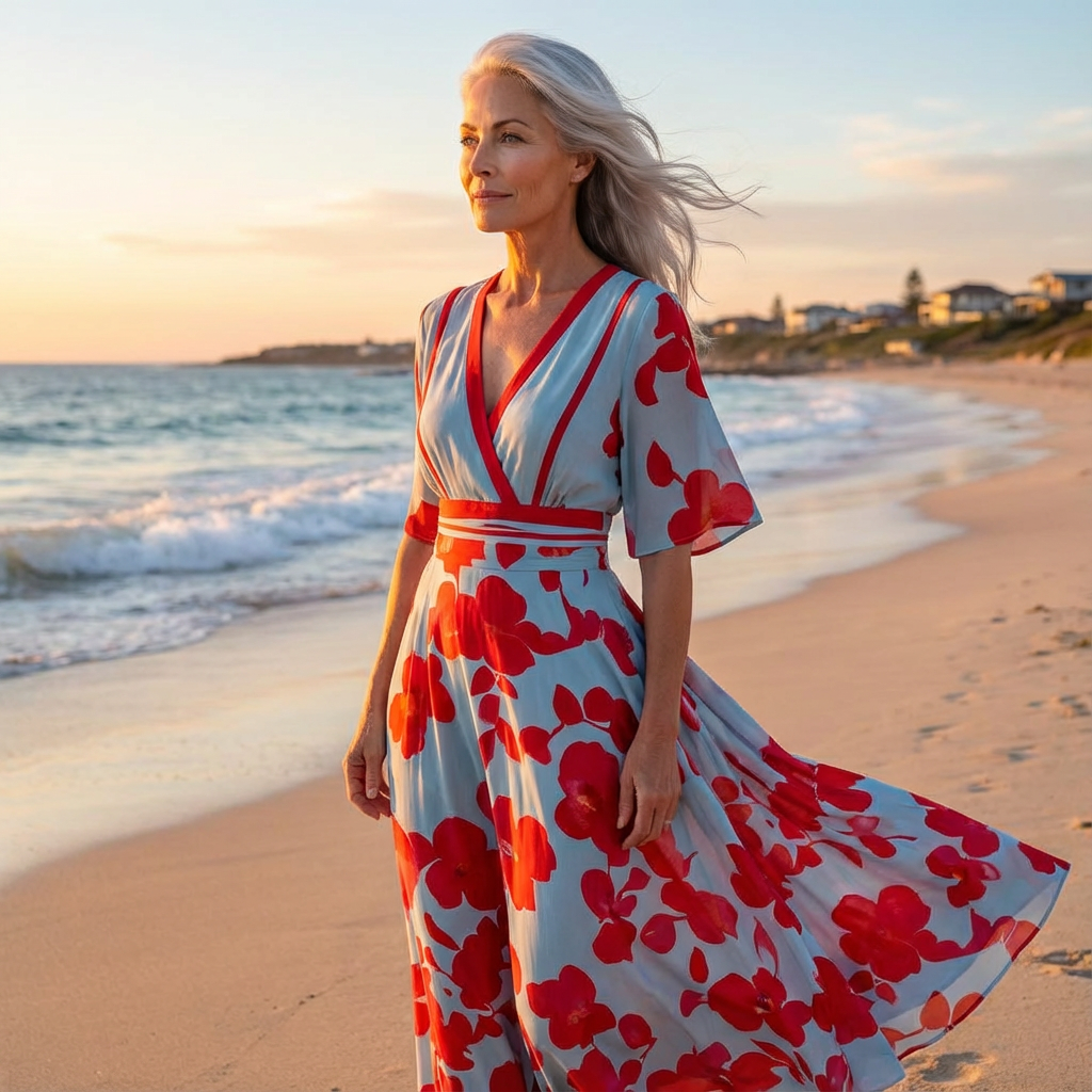 Elise | Elegant Floral Wrap Dress