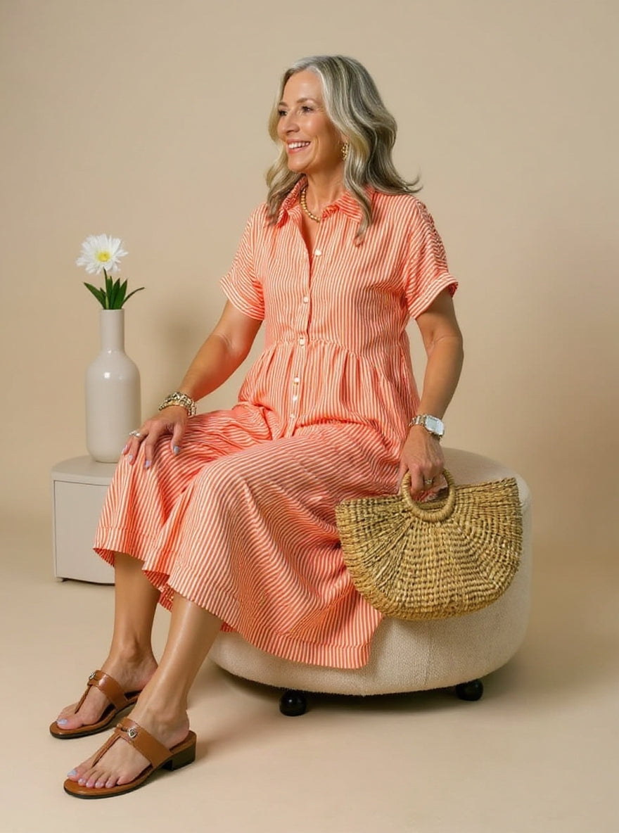 Cassie | Striking Striped Dress