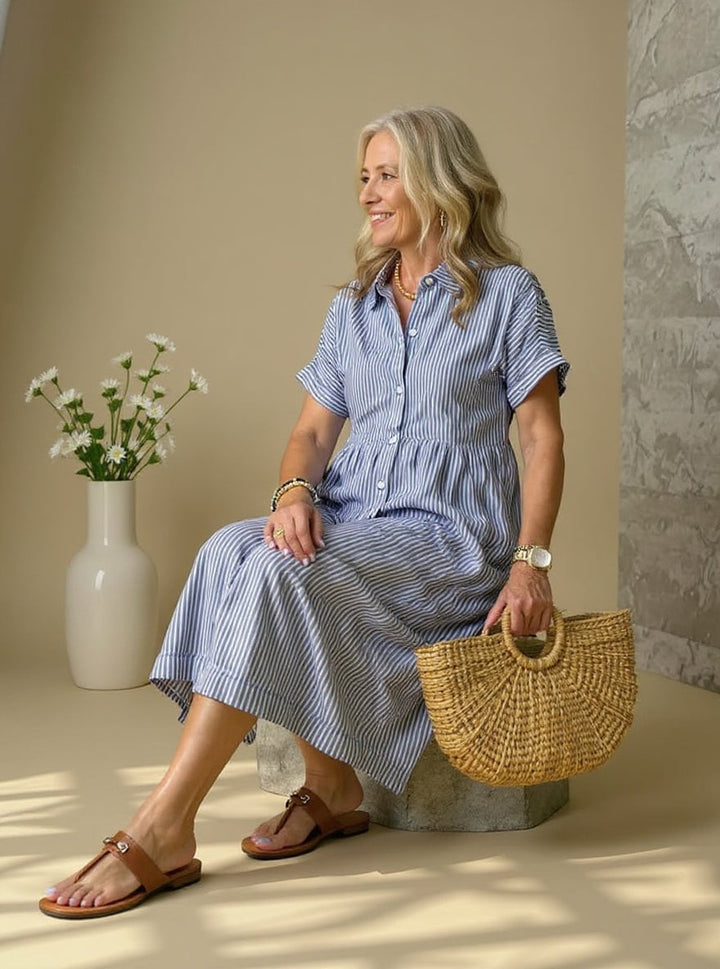 Cassie | Striking Striped Dress