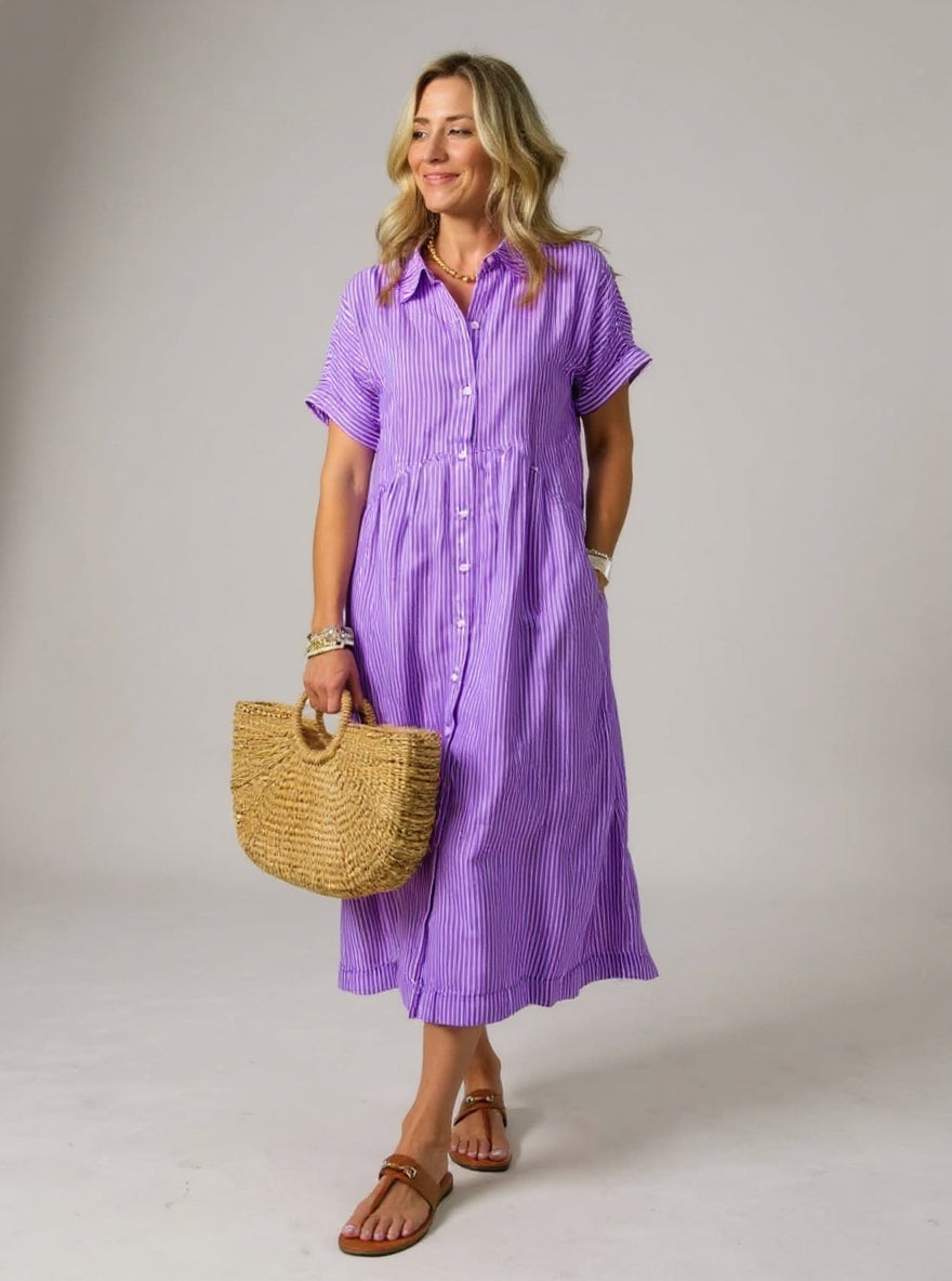 Cassie | Striking Striped Dress