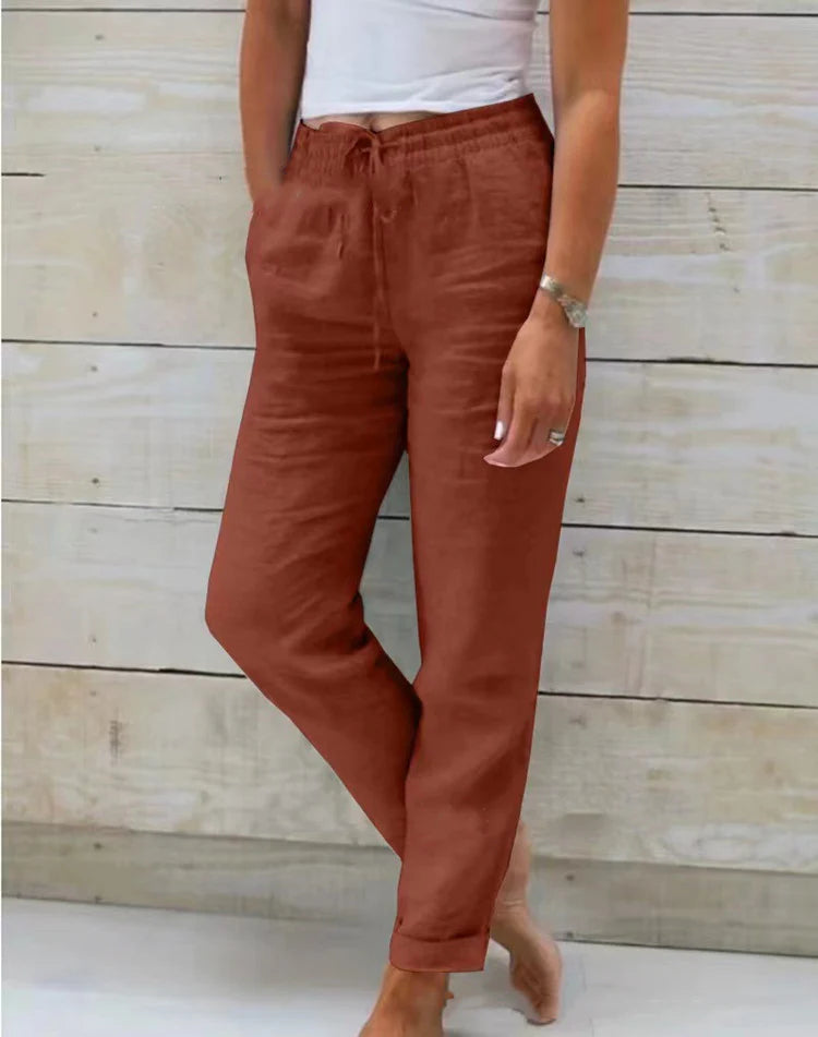 Aveline | Breezy Cotton-Linen Trousers