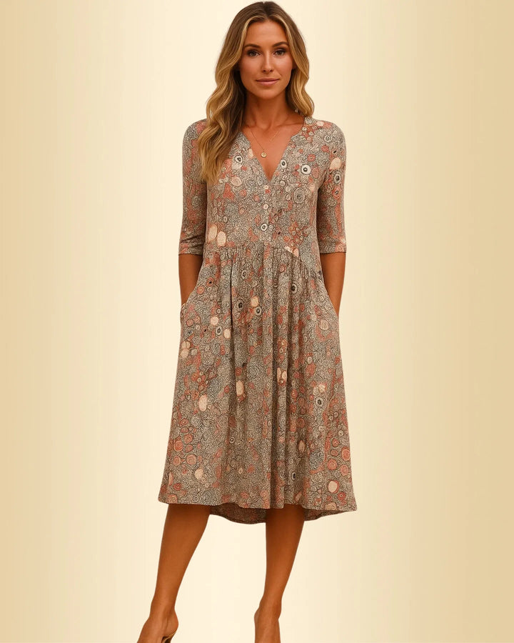 V-Neck Elegance: Harlow Dress