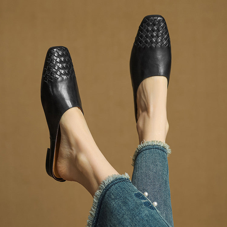 Helma - Authentic Leather Slip-On Mules