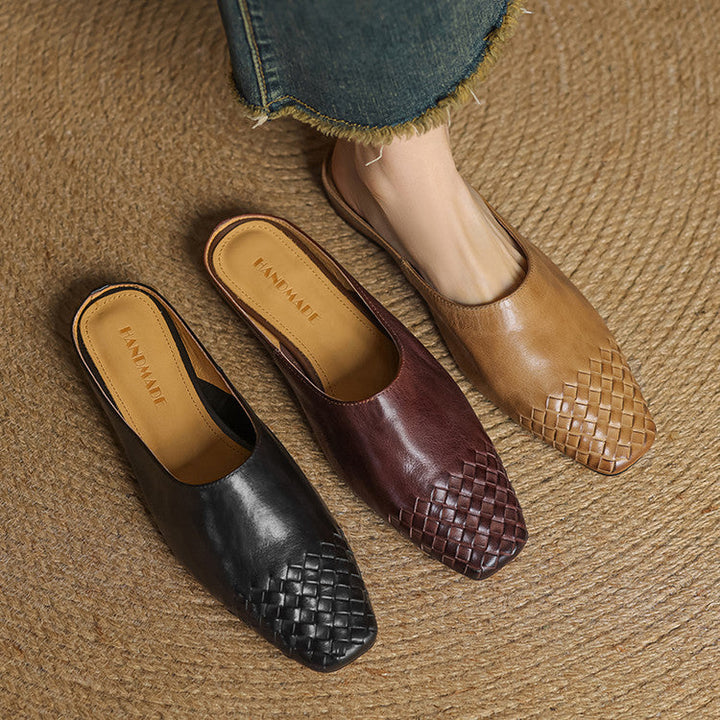 Helma - Authentic Leather Slip-On Mules