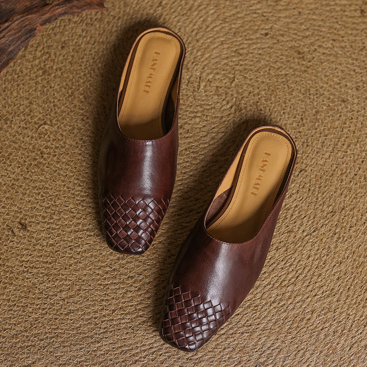 Helma - Authentic Leather Slip-On Mules
