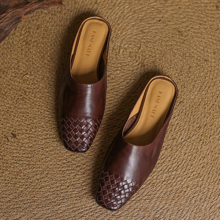 Helma - Authentic Leather Slip-On Mules