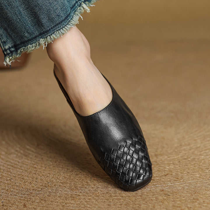 Helma - Authentic Leather Slip-On Mules