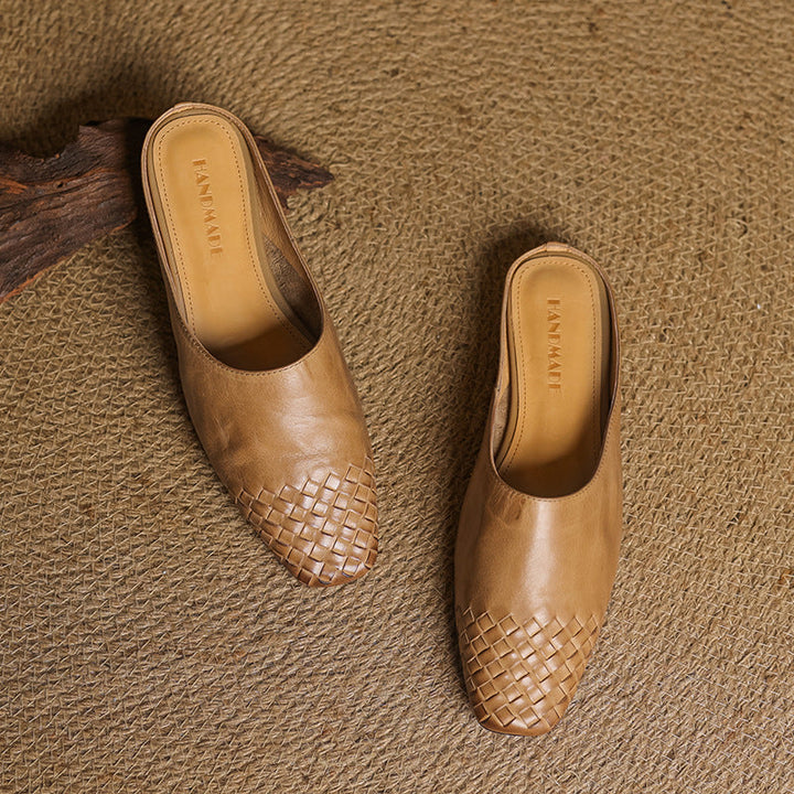 Helma - Authentic Leather Slip-On Mules