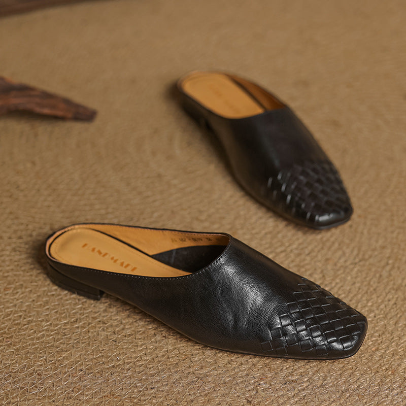 Helma - Authentic Leather Slip-On Mules