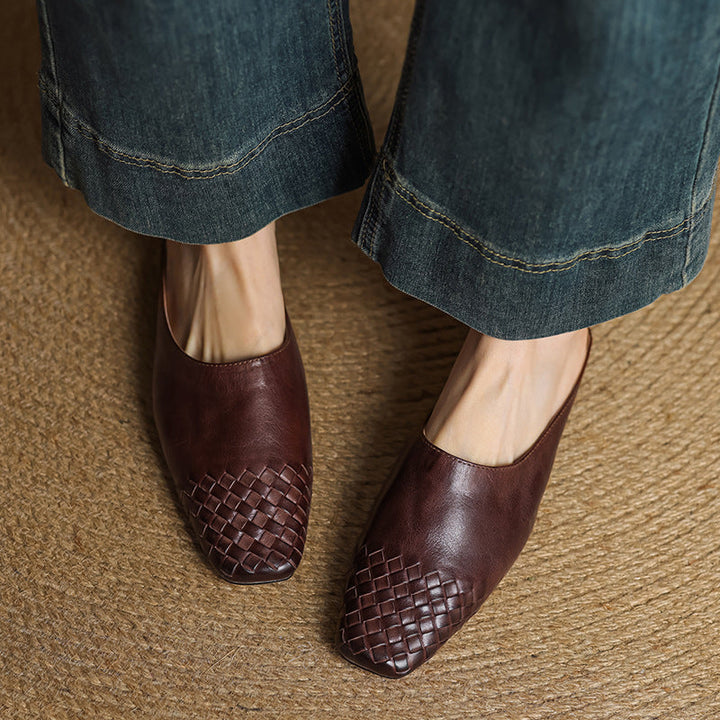 Helma - Authentic Leather Slip-On Mules