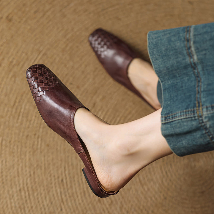 Helma - Authentic Leather Slip-On Mules