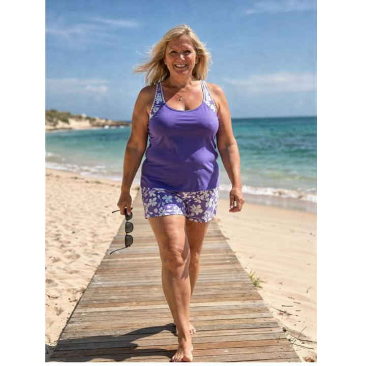 Solara | Two-Piece Swimsuit with Boxer Bottoms